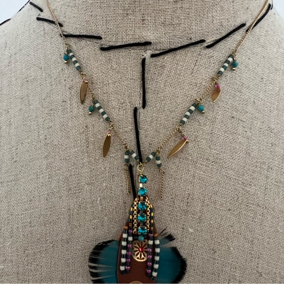 NIB satellite Paris feather necklace - Picture 10 of 16